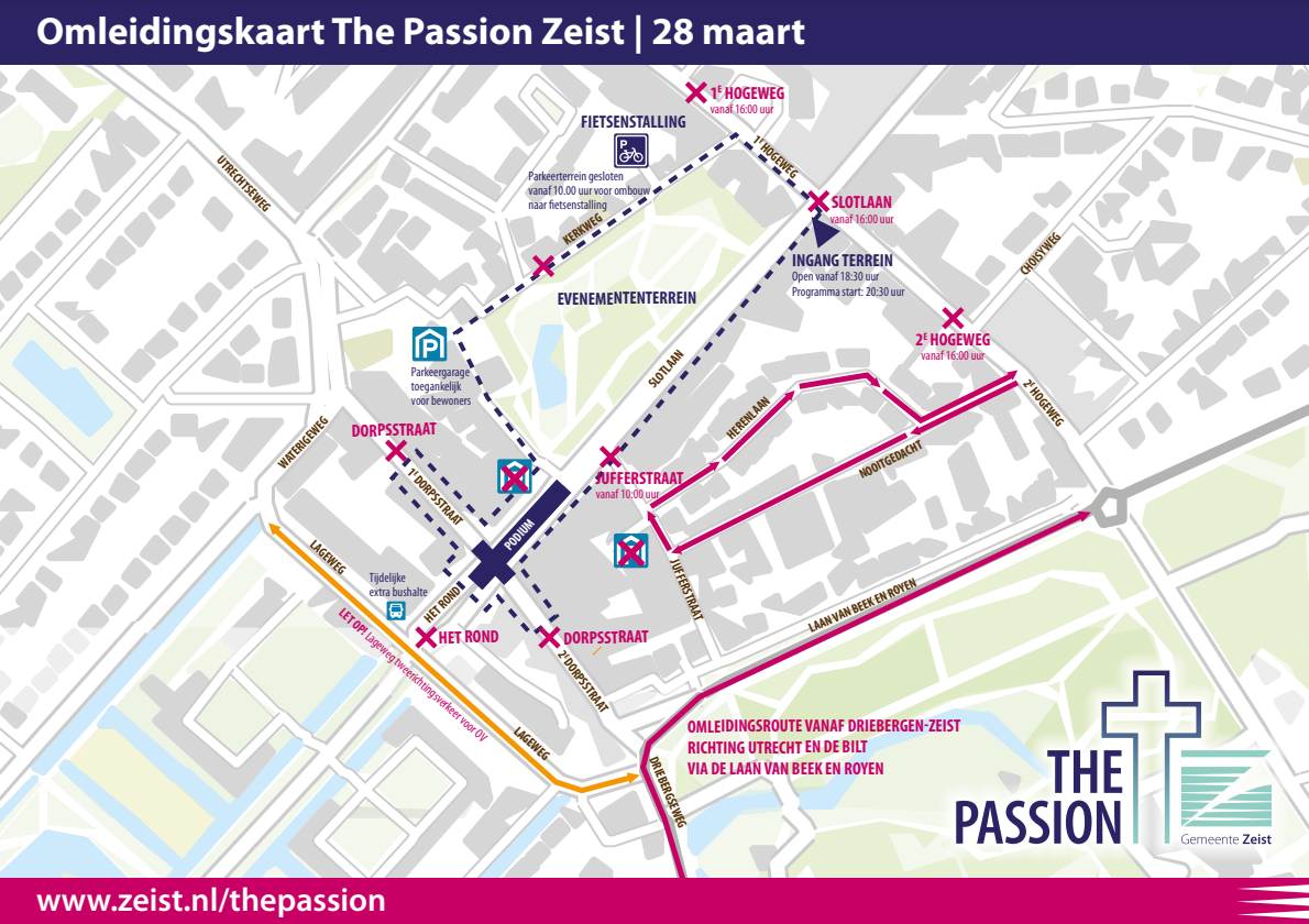 Locatie en parkeren Survivalrun Zeist